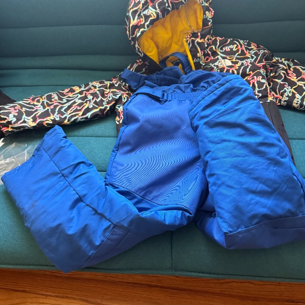 Kids Little Boys Winter Snow Bibs, Waterproof Insulated Snowboard, size 5T